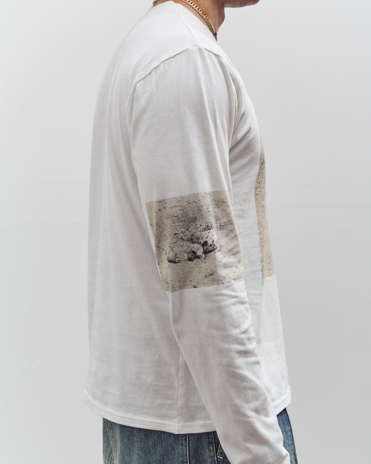 Kapital Jersey Crew Long Sleeve T, White
