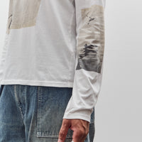 Kapital Jersey Crew Long Sleeve T, White