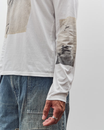 Kapital Jersey Crew Long Sleeve T, White
