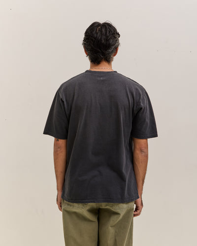 Kapital Jersey Crew T Rain Skull, Black