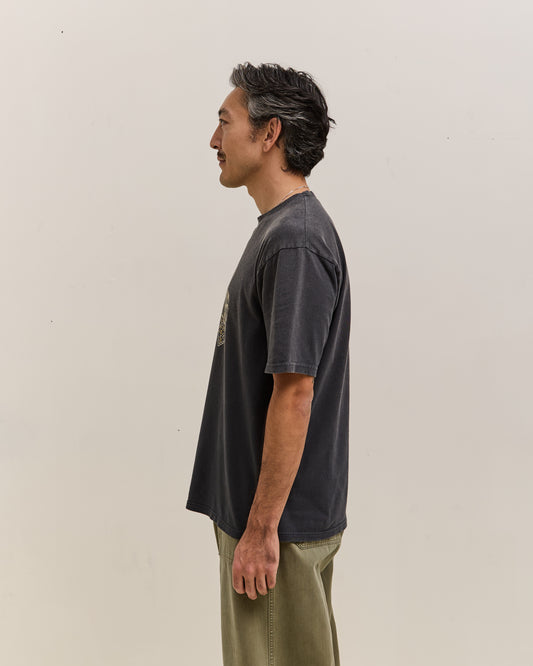 Kapital Jersey Crew T Rain Skull, Black