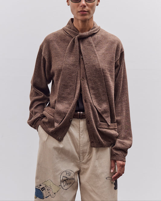 Kapital Knit Bowtie Cardigan, Brown