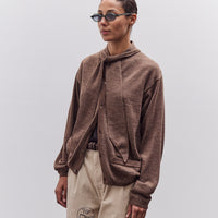 Kapital Knit Bowtie Cardigan, Brown
