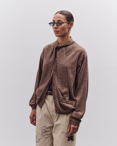 Kapital Knit Bowtie Cardigan, Brown