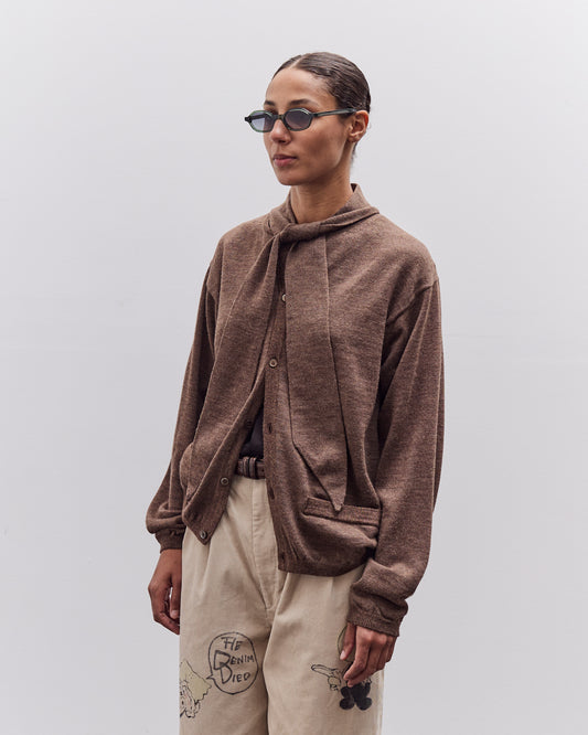 Kapital Knit Bowtie Cardigan, Brown