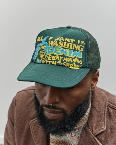 Kapital Laundry Shrink Truck Cap, Dark Green