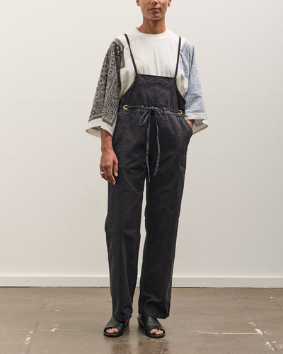 Kapital Light Canvas Welder Overall, Black