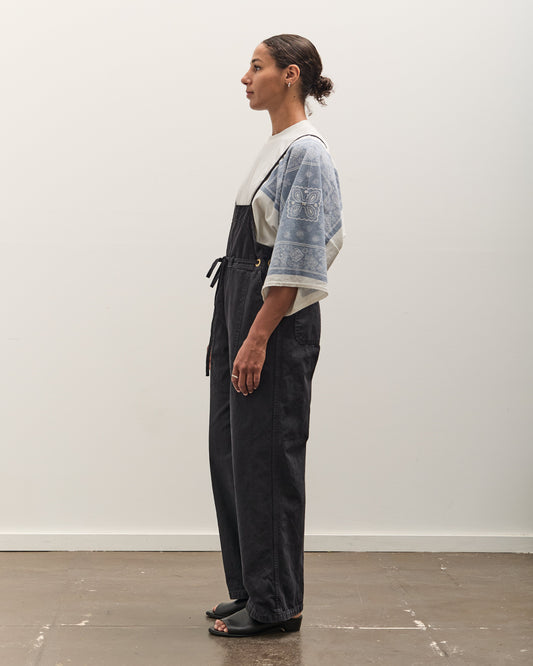 Kapital Light Canvas Welder Overall, Black