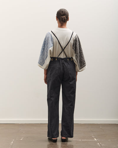 Kapital Light Canvas Welder Overall, Black