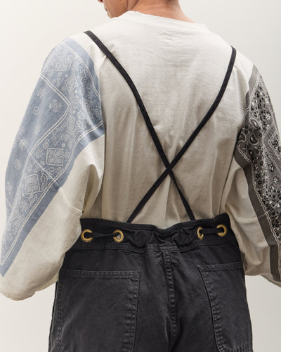 Kapital Light Canvas Welder Overall, Black