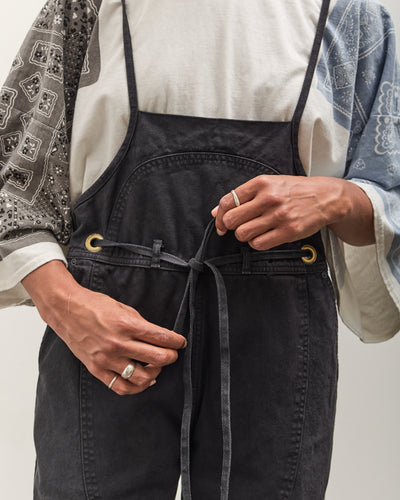 Kapital Light Canvas Welder Overall, Black