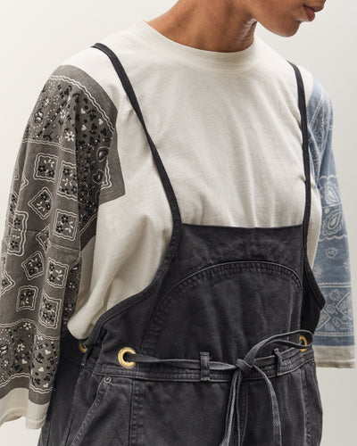 Kapital Light Canvas Welder Overall, Black