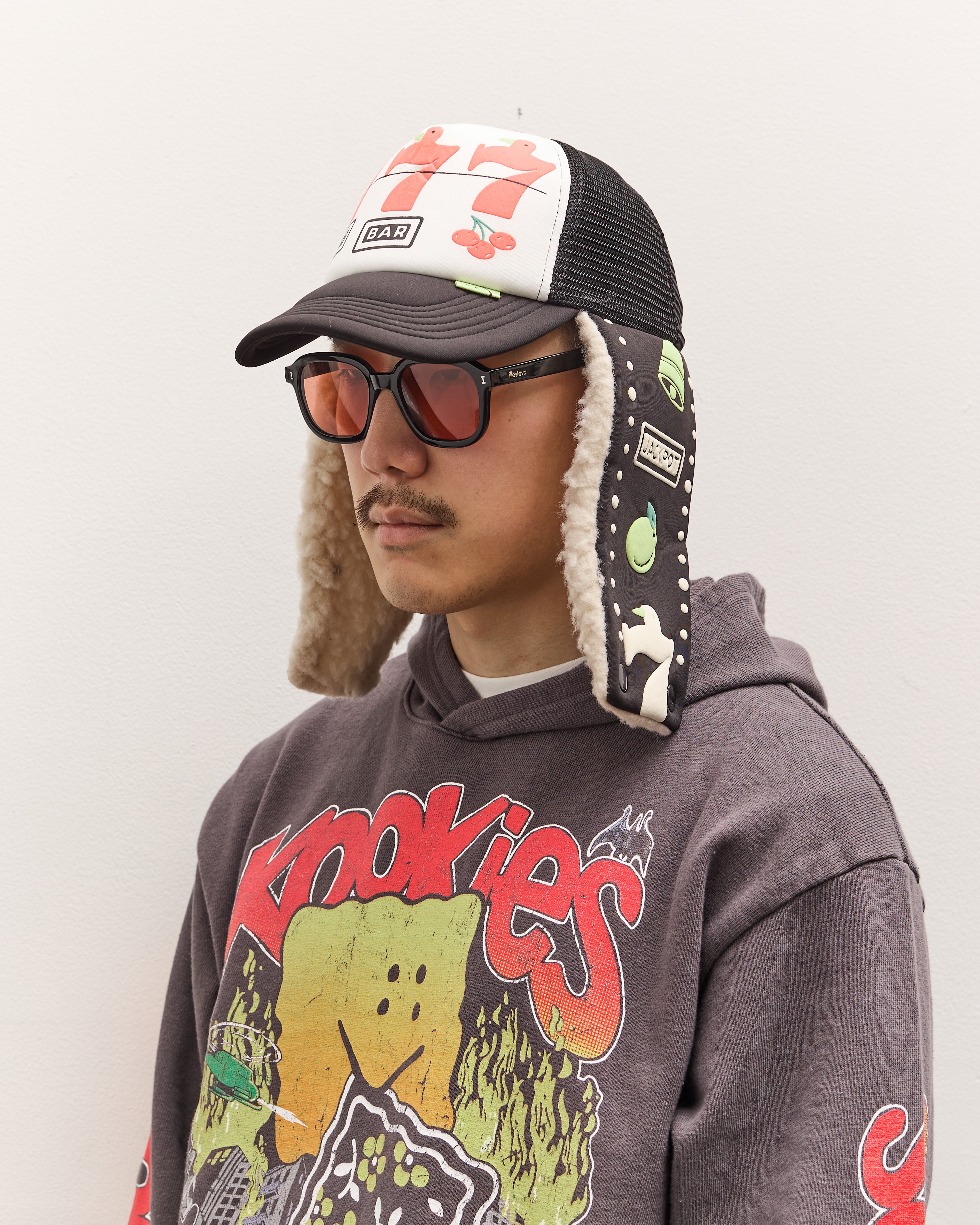 Kapital Lucky Bird Lumber Truck Cap, Whtxblk – Glasswing