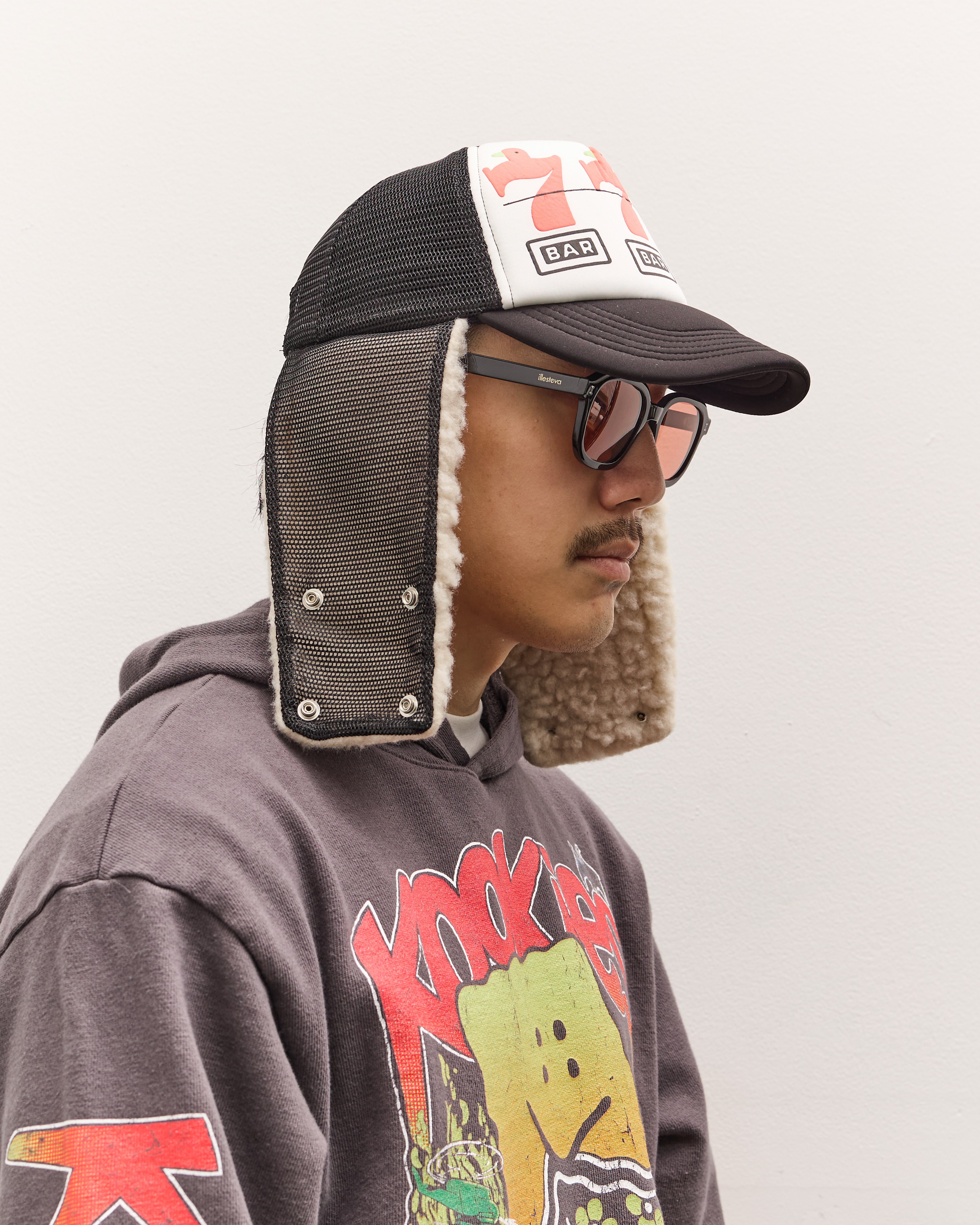 Kapital Lucky Bird Lumber Truck Cap, Whtxblk – Glasswing