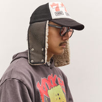 Kapital Lucky Bird Lumber Truck Cap, Whtxblk