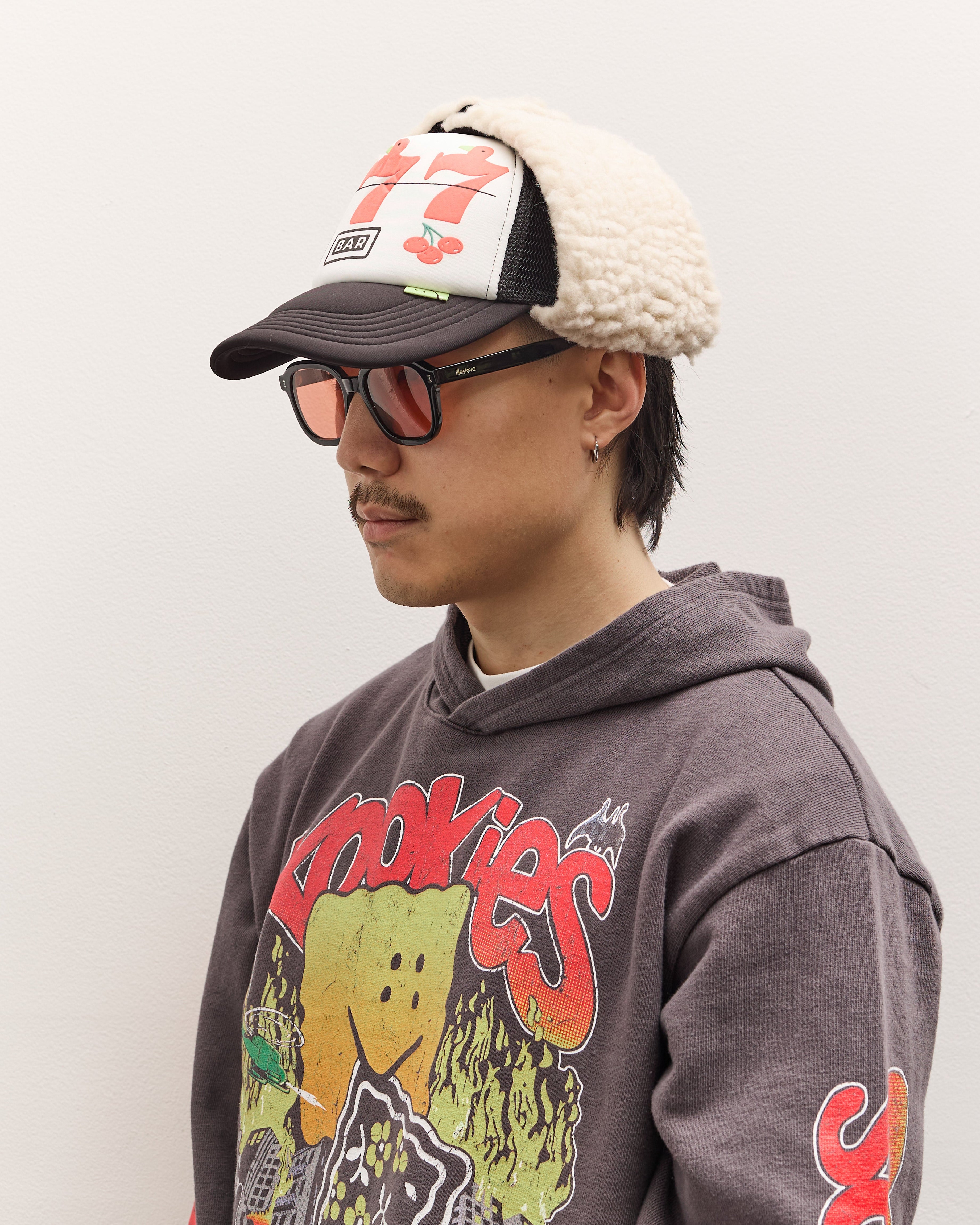 Kapital Lucky Bird Lumber Truck Cap, Whtxblk – Glasswing