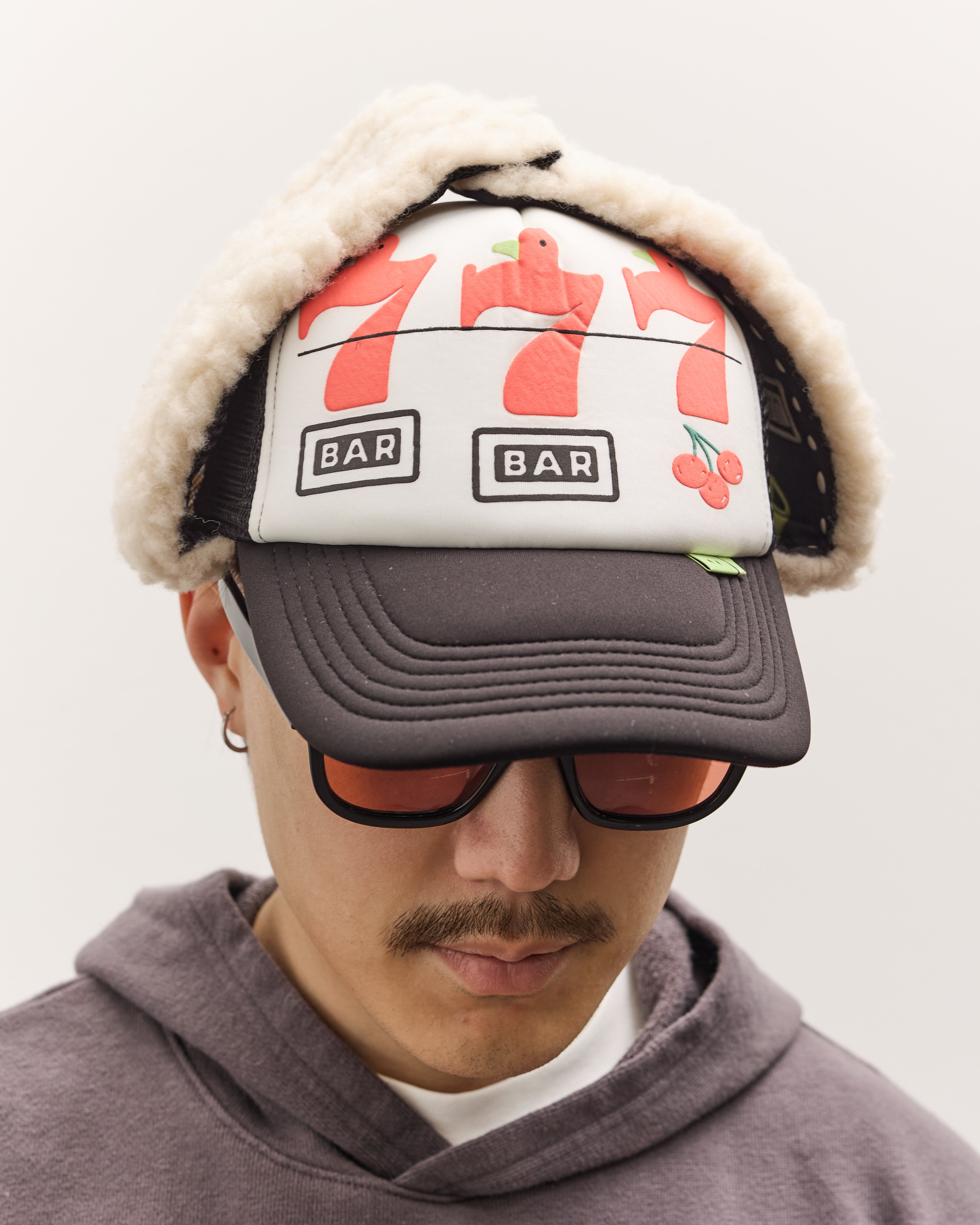 Kapital Lucky Bird Lumber Truck Cap, Whtxblk – Glasswing