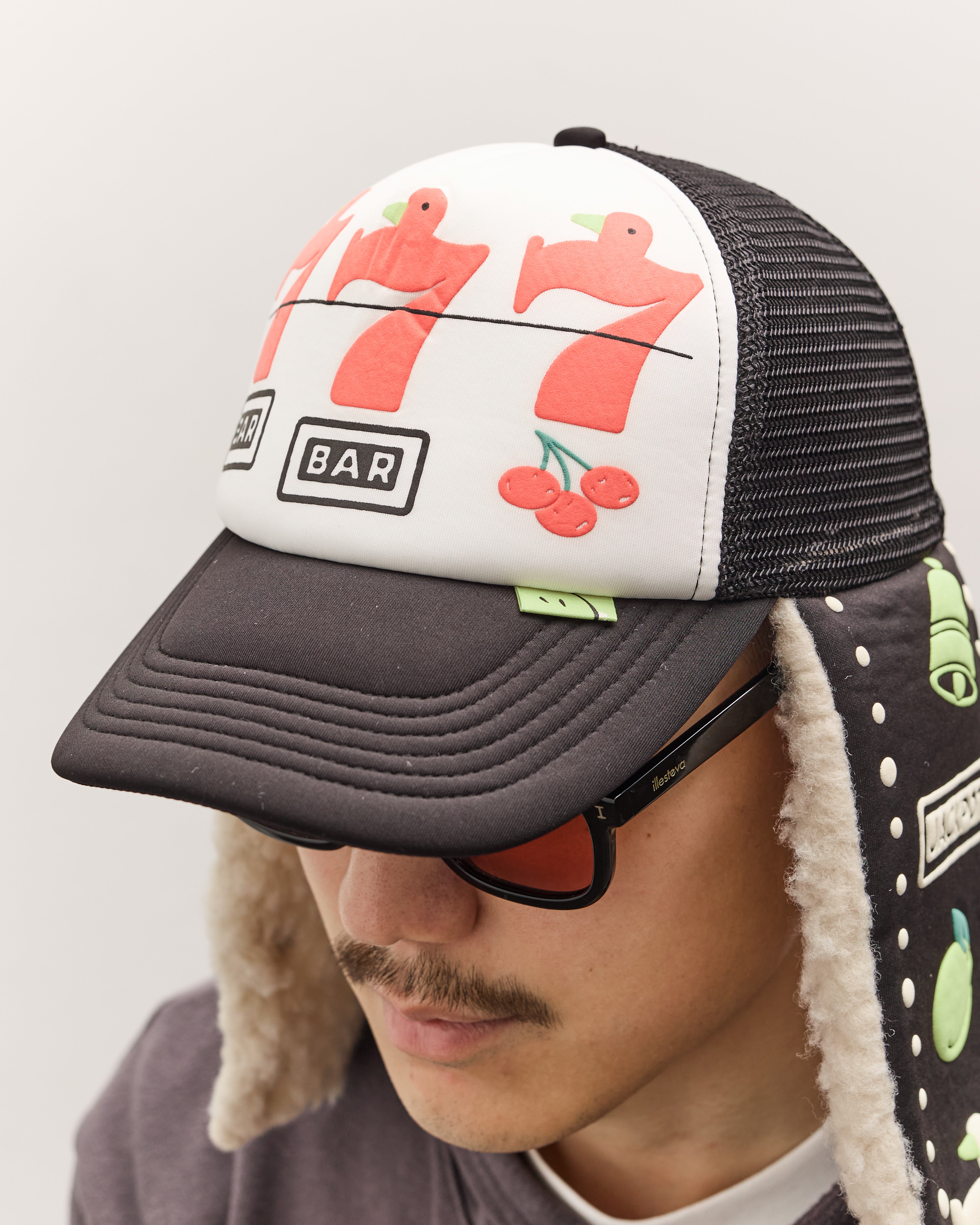 Kapital Lucky Bird Lumber Truck Cap, Whtxblk – Glasswing
