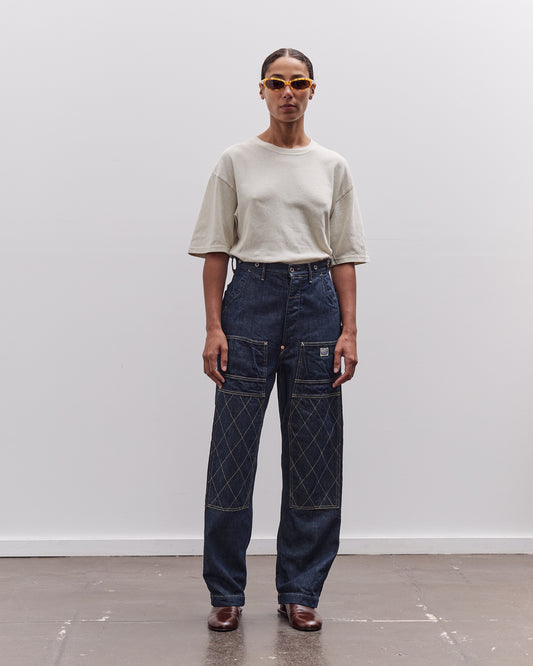 Kapital Unisex 11.5oz Denim Lumber Pant, Indigo