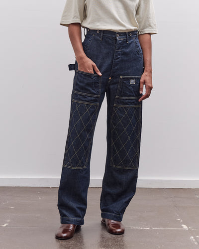 Kapital Unisex 11.5oz Denim Lumber Pant, Indigo
