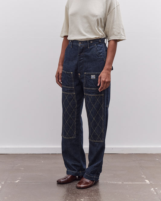 Kapital Unisex 11.5oz Denim Lumber Pant, Indigo