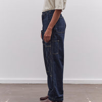 Kapital Unisex 11.5oz Denim Lumber Pant, Indigo