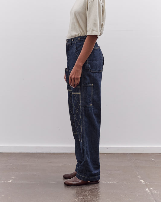Kapital Unisex 11.5oz Denim Lumber Pant, Indigo