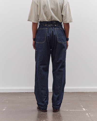 Kapital Unisex 11.5oz Denim Lumber Pant, Indigo