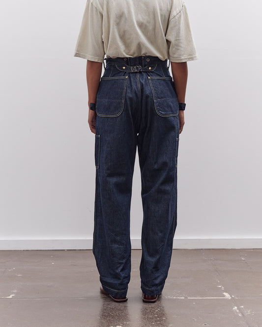 Kapital Unisex 11.5oz Denim Lumber Pant, Indigo