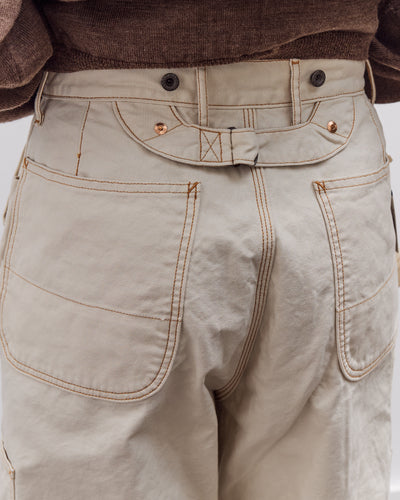Kapital Light Canvas Lumber Pants, Natural