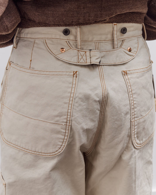 Kapital Light Canvas Lumber Pants, Natural