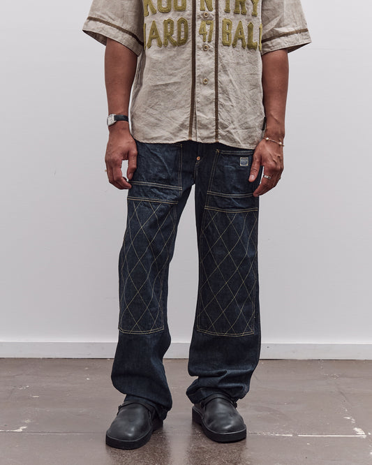 Kapital Unisex 11.5oz Denim Lumber Pant, Indigo