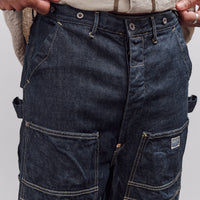 Kapital Unisex 11.5oz Denim Lumber Pant, Indigo