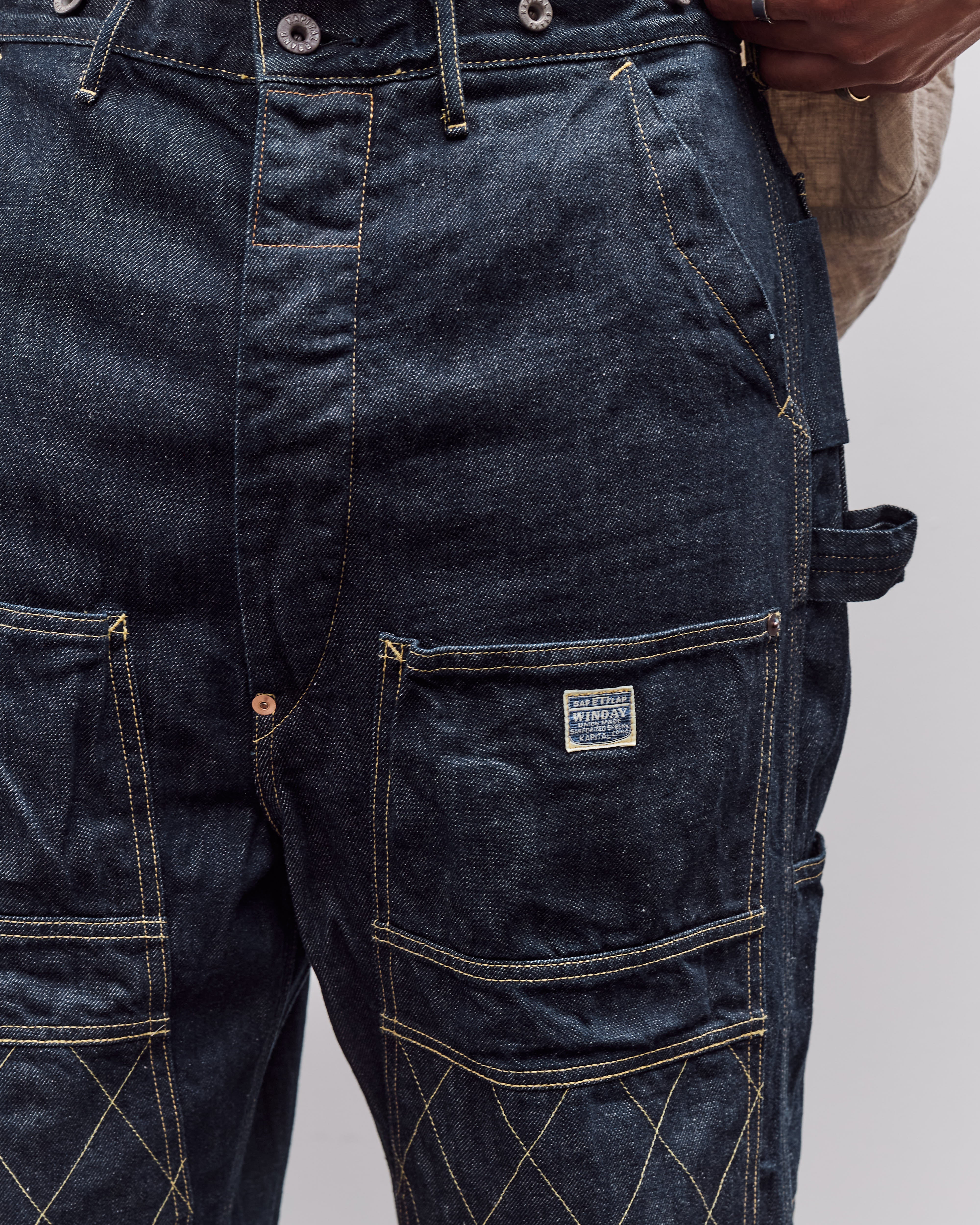 KAPITAL キャピタル　濃紺　ジーンズ Kapital Unisex 11.5oz Denim Lumber Pant, Indigo – Glasswing