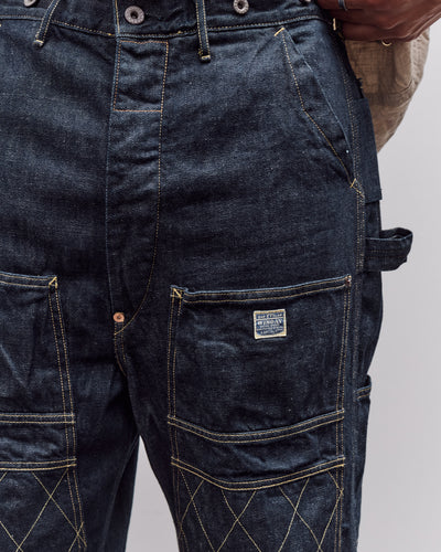 Kapital Unisex 11.5oz Denim Lumber Pant, Indigo