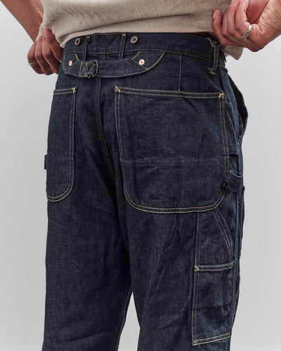 Kapital Unisex 11.5oz Denim Lumber Pant, Indigo