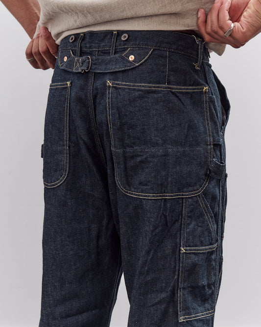 Kapital Unisex 11.5oz Denim Lumber Pant, Indigo