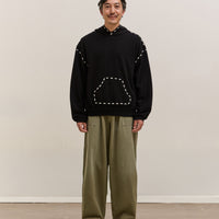 Kapital Fleece Marionette Hoodie Unisex, Black