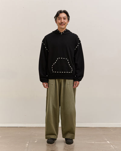 Kapital Fleece Marionette Hoodie Unisex, Black