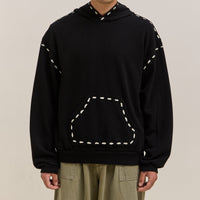 Kapital Fleece Marionette Hoodie Unisex, Black