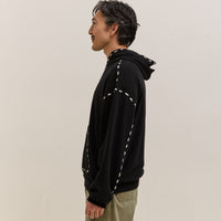 Kapital Fleece Marionette Hoodie Unisex, Black