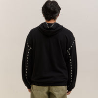 Kapital Fleece Marionette Hoodie Unisex, Black