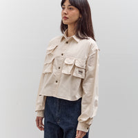 Kapital Nugget-Pocket Cropped Fish Shirt, Natural