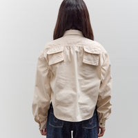 Kapital Nugget-Pocket Cropped Fish Shirt, Natural