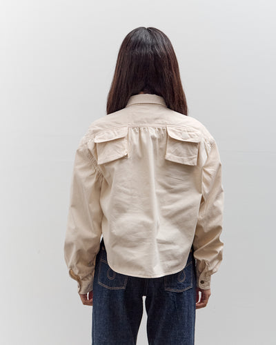 Kapital Nugget-Pocket Cropped Fish Shirt, Natural