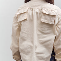 Kapital Nugget-Pocket Cropped Fish Shirt, Natural