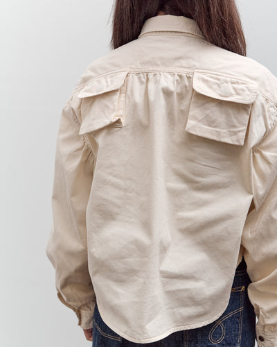 Kapital Nugget-Pocket Cropped Fish Shirt, Natural