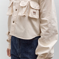 Kapital Nugget-Pocket Cropped Fish Shirt, Natural