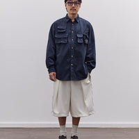 Kapital Nugget-Pocket Fish Shirt, Navy
