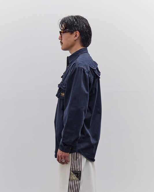 Kapital Nugget-Pocket Fish Shirt, Navy
